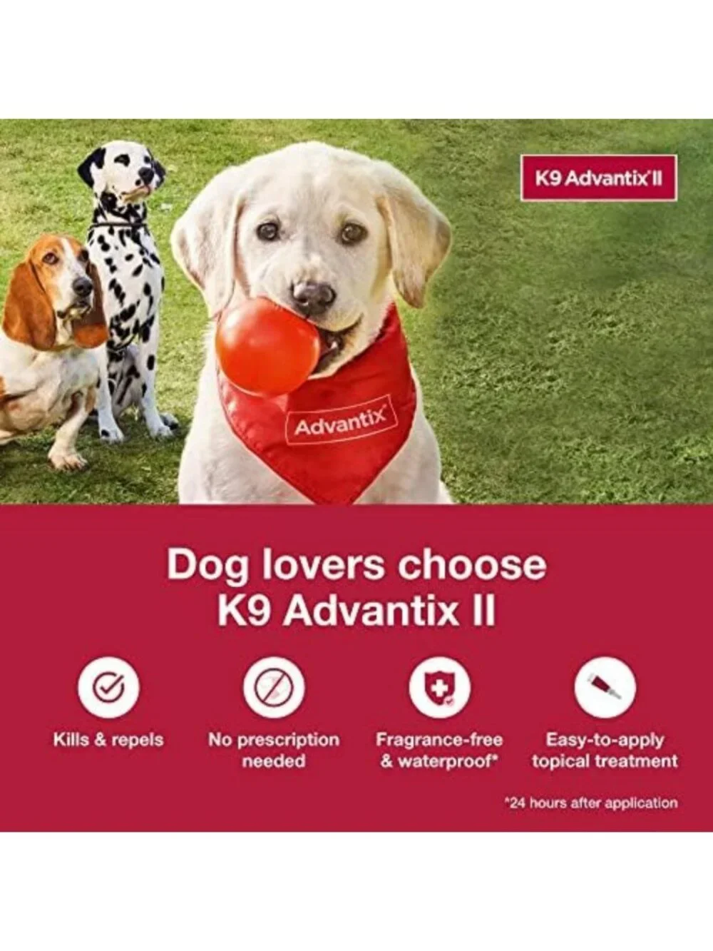 Vet-Recommended Flea, Tick & Mosquito Treatment for Large Dogs 55+ lbs | 6-Mo